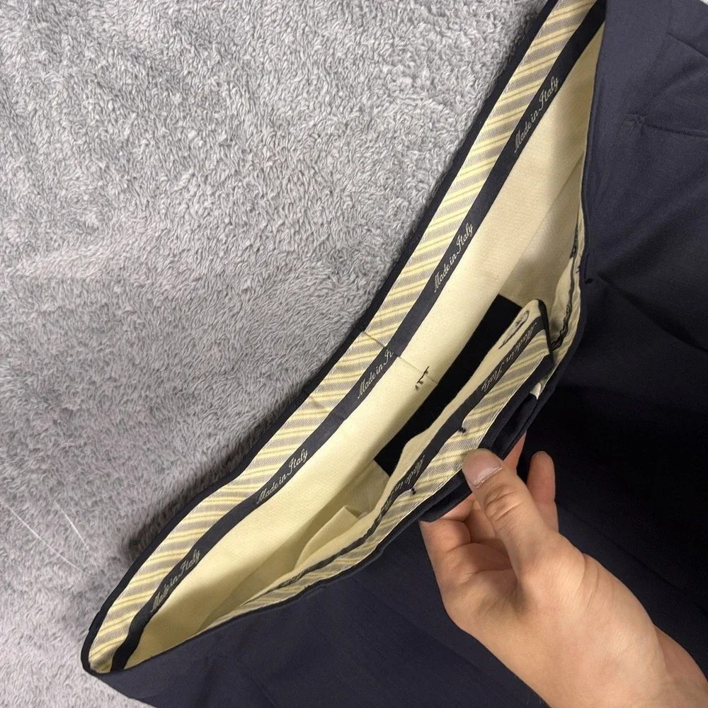 Zignone Dress Pants Mens IT 52 US 36 Wool Pleated Cuffed Italy Made New Wool
